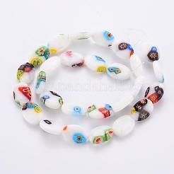 Handmade Millefiori Lampwork Beads Strands&nbsp;LAMP-T005-24