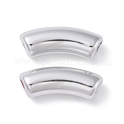 CCBプラスチックビーズ  DIYのジュエリーには  カーブチューブ  プラチナ  35x14x11mm  穴：3.5mm  約155個/500g&nbsp;CCB-N003-72P