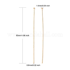 鉄平頭ピン  ライトゴールド  50x0.6mm  22ゲージ  約2100個/500g  ヘッド：1.5mm&nbsp;IFIN-R217-0.6x50-KC