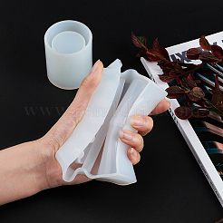 ペンホルダーとペンポットのシリコン型キット（DIY）  3mlの使い捨てプラスチックスポイトが含まれています  木製クラフトスティック＆計量カップ＆鉄ピンセット  ミックスカラー  14個/セット&nbsp;DIY-OC0002-80