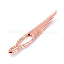 アイアンドレッドヘアインターロックニードルツール  シスターロックかぎ針編みツール  ローズゴールド  59x8.5x1.8mm  穴：5x23mm&nbsp;TOOL-B004-01RG