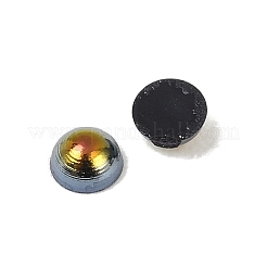 電気メッキの不透明フラットバックレジンカボション  模造パール  半円  ブラック  2~3x1~1.5mm&nbsp;RESI-XCP0002-45E