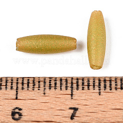 透明な色のガラスシードビーズ  丸い穴  ライス  ダークチソウ  10.5~11.5x3.5~4mm  穴：0.9~1mm  約2780個/500g&nbsp;SEED-N008-01A-02