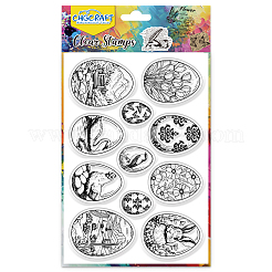 PVCプラスチッククリアスタンプ  DIYスクラップブッキング用  装飾的なフォトアルバム  カード作り  卵  160x110mm&nbsp;DIY-WH0618-0323