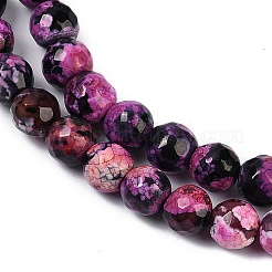 Natural Fire Crackle Agate Beads Strands&nbsp;G-C082-A01-41