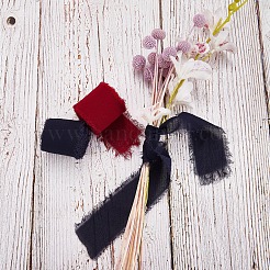2ロール2色ポリエステルリボン  フリンジシフォンシルクのようなリボン  結婚式の招待状  花束  ギフト包装  ミックスカラー  1-1/2インチ（38mm）  約5m /ロール  1ロール/色&nbsp;OCOR-SZ0001-09