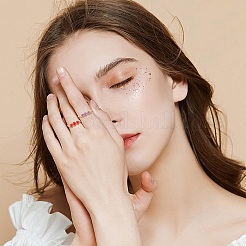 16種類のスタイルがミックスされた宝石の指輪8個  女性のための銅線ラップジュエリー  4mm  内径：20mm  2個/スタイル&nbsp;RJEW-UN00051