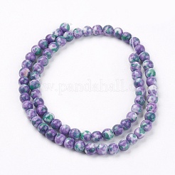 Synthetic Ocean White Jade Beads Strands&nbsp;G-L019-6mm-M