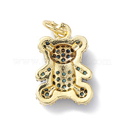 Rack Plating Brass Micro Pave Cubic Zirconia Charms&nbsp;KK-H443-06G