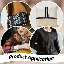Braided PU Leather with Polyester Ribbon&nbsp;WL-WH0011-01A