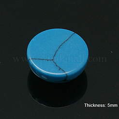 ターコイズカボション  染め  半円  空色  12x5mm&nbsp;G-C108-12mm-6
