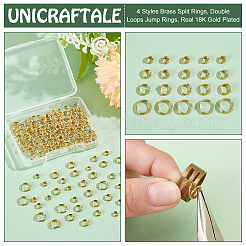 200Pcs 4 Styles Brass Split Rings&nbsp;FIND-UN0016-24