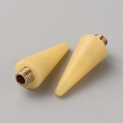 ワックス交換ネイルアートラインストーンピッカーペンヘッド  点線ペン先  ステンレス鋼パーツ  ゴールド  25x10mm  内径：3mm&nbsp;FIND-WH0139-68D