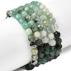 Natural Emerald Beads Strands&nbsp;G-Z106-A02-4mm-02