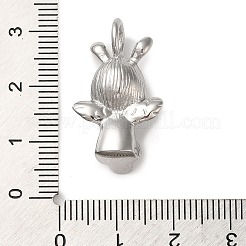 変色しない304ステンレススチールペンダント  天使のチャーム  ステンレス鋼色  25x16x10.5mm  穴：5mm&nbsp;STAS-Q252-13P