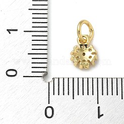 Rack Plating Brass Micro Pave Cubic Zirconia Pendants&nbsp;KK-K392-26G