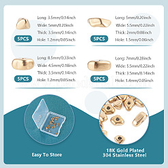 20Pcs 4 Styles 304 Stainless Steel Beads&nbsp;STAS-TA0006-40