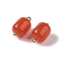 アクリルパーツ  真鍮のループを有します  コラム  レッド  16x9.5mm  穴：1.6mm&nbsp;MACR-C033-09C