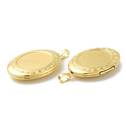 Rack Plating Brass Locket Pendants&nbsp;KK-G452-05G