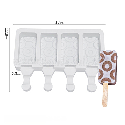 Food Grade DIY Rectangle Ice-cream Silicone Molds&nbsp;LS-DIY-D062-01B