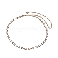 Rectangle Alloy Crystal Rhinestone Link Chain Waist Belly Chains for Women&nbsp;FS-WG46C0E-04