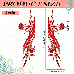 2Pcs 2 Style Polyester Embroidery Sew on Appliques&nbsp;PATC-MA0001-32B