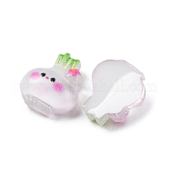 不透明樹脂植物カボション10種類  野菜  7x6.5x3mm&nbsp;LS-CRES-R459-01A