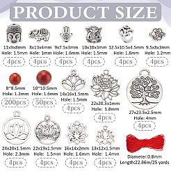 DIY Alloy & Natural Wood Beads Bracelets Making Kits&nbsp;DIY-PH0023-48