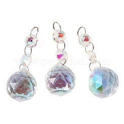 3Pcs Crystal Glass Hanging Sun Catcher&nbsp;AJEW-TADJ0001-08C