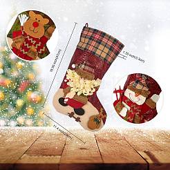 3Pcs 3 Style Christmas Socks Gift Bags&nbsp;HJEW-SZ0001-10