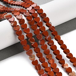 天然石レッドジャスパービーズ連売り  ハート  6x6x3mm  穴：1mm  約69~71個/連  14.57''~14.96''（37~38センチメートル）&nbsp;G-M403-A09-02