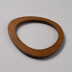 ウッドバッグハンドル  文字Dの形  サドルブラウン  13x14.6x0.9cm  内径：9.9x10.7のCM&nbsp;WOOD-WH0124-74B