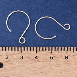 925スターリングシルバーピアスフック  ループ付きバルーンイヤーワイヤー  銀  24x16x0.5mm  穴：3mm  ピン：0.5mm&nbsp;STER-NH0009-01A