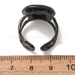 Hammered 304 Stainless Steel Cuff Ring Components&nbsp;SA-CBAC0DF-02E-EB