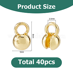 真鍮製ダルマチープ  カロット終了  クラムシェルノットカバー  ゴールドカラー  8mm  穴：2.5mm  内径：5mm&nbsp;KK-WH0108-57