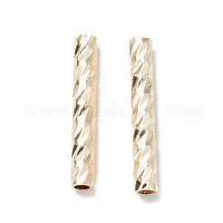 ラックメッキ真鍮直チューブビーズ  カドミウムフリー＆鉛フリー  長持ちメッキ  ゴールドカラー  10x1.5mm  穴：0.8mm&nbsp;KK-WH0061-03A-G