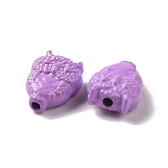 塗装合金ビーズをスプレー  フクロウ  ミックスカラー  10x8x4.5mm  穴：1.4mm&nbsp;PALLOY-K001-05