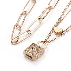 Double Layer Necklaces & Chain Necklaces Sets&nbsp;NJEW-JN02753