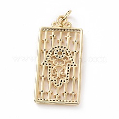 Brass Micro Pave Colorful Cubic Zirconia Pendants&nbsp;KK-E068-VF024