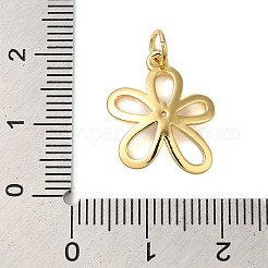 Rack Plating Brass & Clear Cubic Zirconia  Pendants&nbsp;KK-S372-18G
