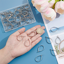 合金オープンバックベゼルペンダント50個。  UVレジンDIY用  エポキシ樹脂  プレスジュエリー  ティアドロップ  プラチナ  34x20.5x3~3.8mm  穴：2.5~2.8mm  内径：26x17mm&nbsp;FIND-UN0007-10P