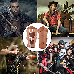Adjustable PU Leather Cuff Wristband for Bikers&nbsp;AJEW-WH0415-25A