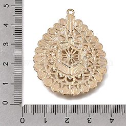 合金エナメルチャーム  ティアドロップチャーム  ラインストーン付き  ゴールドカラー  43.5x34.5x2.5mm  穴：1.6mm&nbsp;FIND-C097-08A-B
