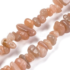 天然マルチムーンストーンチップビーズ連売り  5~8x5~8mm  穴：1mm  約31.5インチ&nbsp;X-G-M205-19A