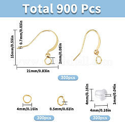 300Pcs Brass Earring Wire&nbsp;KK-SC0004-84G