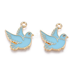 Alloy Enamel Bird Pendants&nbsp;PALLOY-N170-009-NR