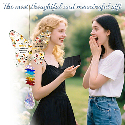 Glass Teardrop Hanging Suncatchers&nbsp;HJEW-WH0201-018
