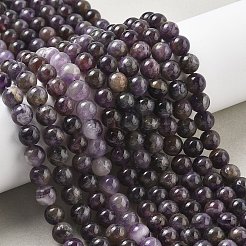 天然石アメジストビーズ連売り  ラウンド  8~8.5x8~8.8mm  穴：1.2mm  約46~48個/連  14.96~5.35''（38~39センチメートル）&nbsp;X-G-G779-8MM-05A