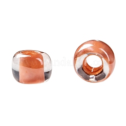 TOHOラウンドシードビーズ  日本製シードビーズ  （986)つの内側のカラークリスタル/コーラルの裏地  11/0  2.2mm  穴：0.8mm  約1110個/10g&nbsp;X-SEED-TR11-0986