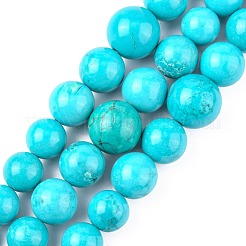 天然マグネサイト段階ビーズ連売り  染め＆加熱  ラウンド  8~19.5mm  穴：0.8~1.4mm  約45個/連  18.9~19.1インチ（48~48.5cm）&nbsp;G-F604-01
